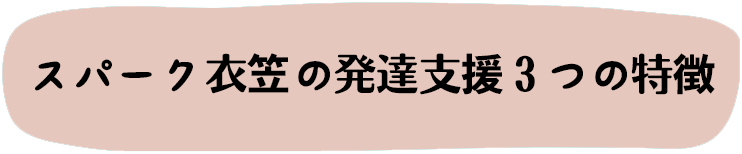 スパーク衣笠の発達支援3つの特徴