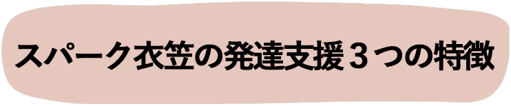 スパーク衣笠の発達支援3つの特徴